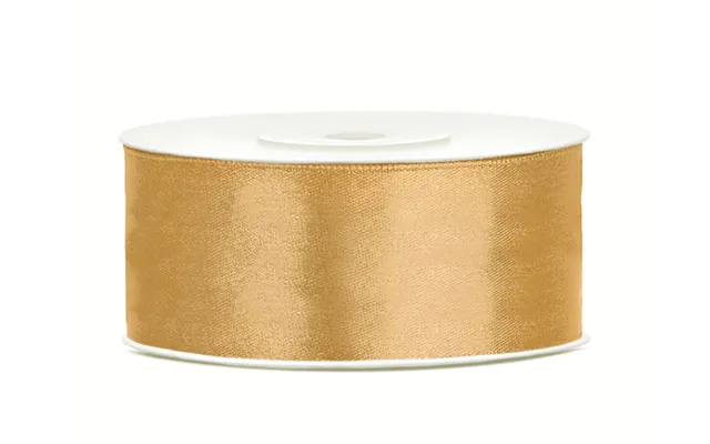 Satinbånd Guld 25mm X 25 Meter