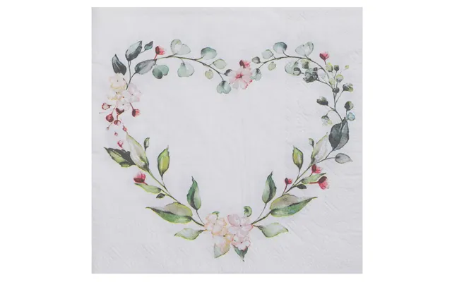 Servietter Med Blomster 20 Stk.