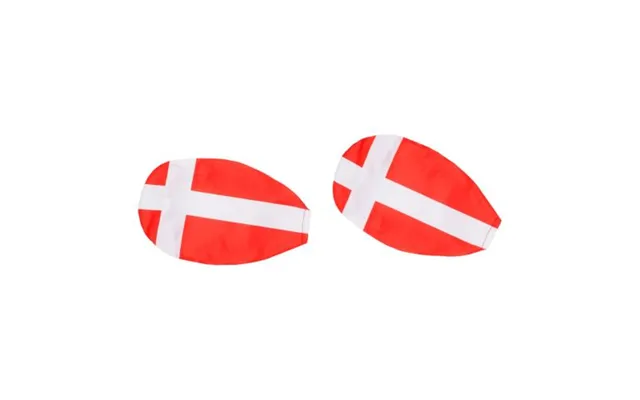 Sidespejl Cover Med Dannebrog - 2 Stk.