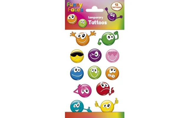 Smiley Tatoveringer 12 Stk.