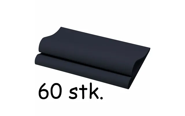 Sorte Middagsservietter Bio Dunisoft 40x40 Cm. - 60 Stk.