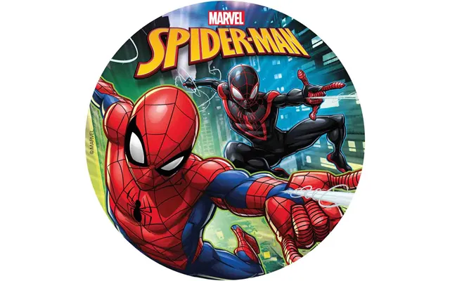 Spider Man Kageprint 20 Cm. - Sukkerfri