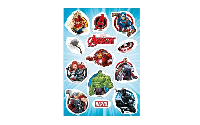 Spiselige Kagebilleder Med Avengers 13 Stk. - Sukkerfri