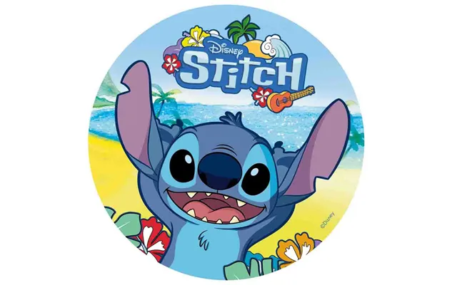 Stitch Kageprint 20 Cm. - Sukkerfri