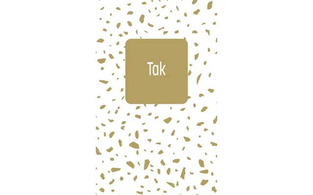Takkekort 5 Stk. - Guldmetallic