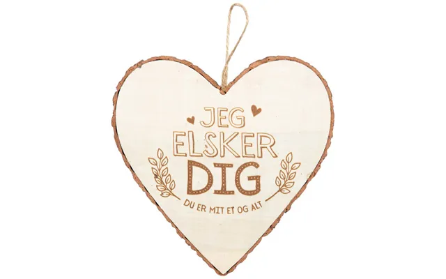 Træhjerte Jeg Elsker Dig