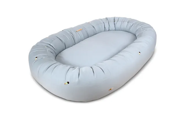 Babynest 2. Generation Broderet Cool Summer Design Pearl Blue