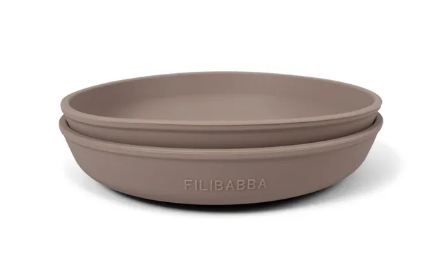 Silikone Tallerken 2-pak - Warm Grey