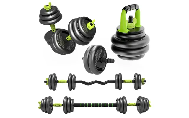 40 Kg Justerbar Håndvægte Kettlebell Og Vægt-curlstang - All In One Set