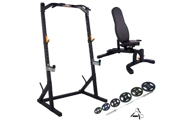 Powertec - Half Rack Træningssæt M. 95 Kg. 50 Mm Pu Vægtsæt