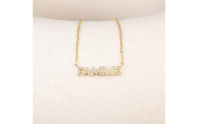 Forgyldt Familie-halskæde Med Sten product image