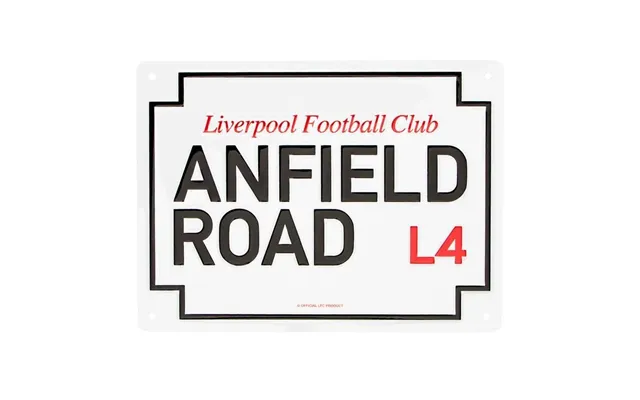 Liverpool Fc Anfield Road Skilt Metal