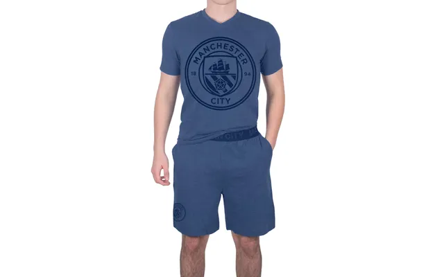 Officielle Manchester City Fc Pyjamas Til Mænd Kort Sæt - Xl