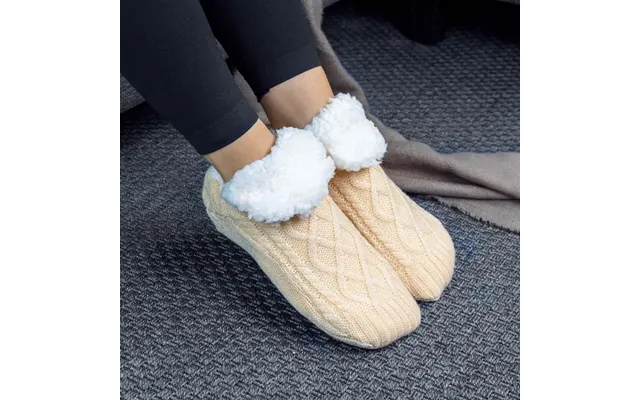 Tøffelsokker Beige