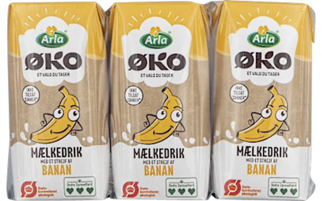 6x Mælk M. Banan Arla Øko