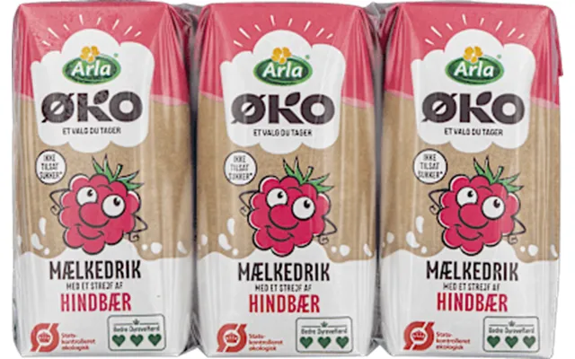 6x Mælk M. Hindbær Arla Øko