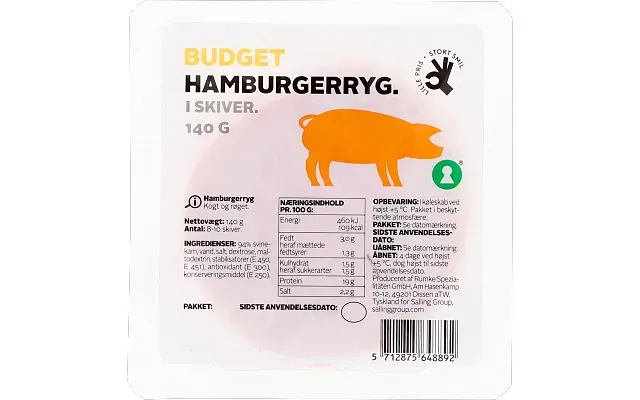 Hamburgerryg Budget
