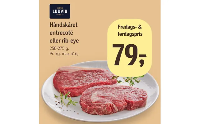 Håndskåret Entrecoté Eller Rib-eye