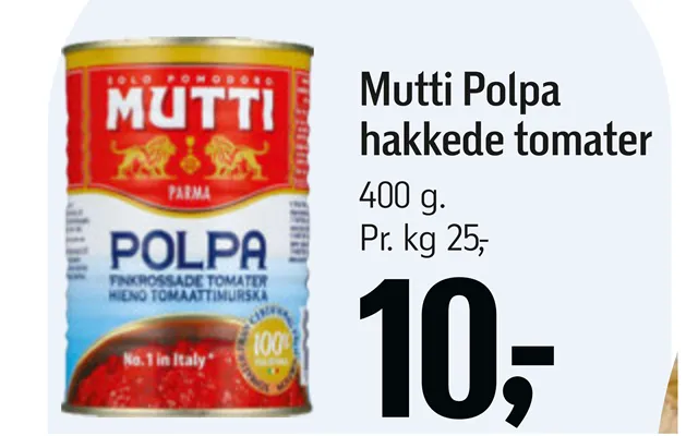 Mutti Polpa Hakkede Tomater