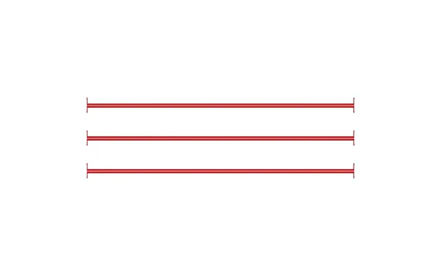 Kolbøttestang 3 Stk. 125 Cm Stål Rød