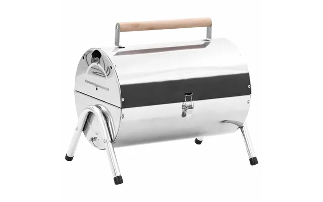 Transportabel Bordgrill Med Dobbelt Grillrist Rustfrit Stål