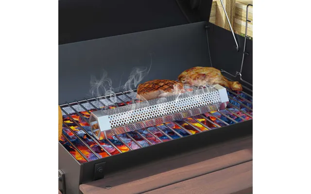 Udendørs Grill Ø 40 X 80 Cm Stål Sort