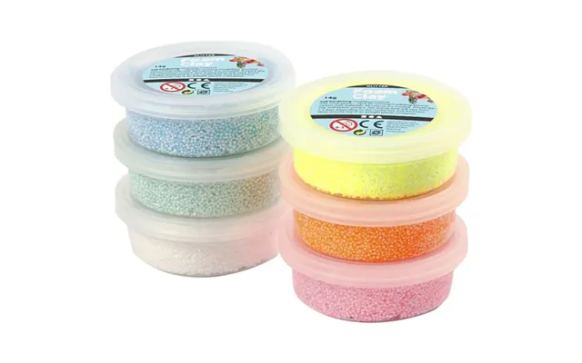 Foam Clay 6x14 G Glitter Pastelfarver