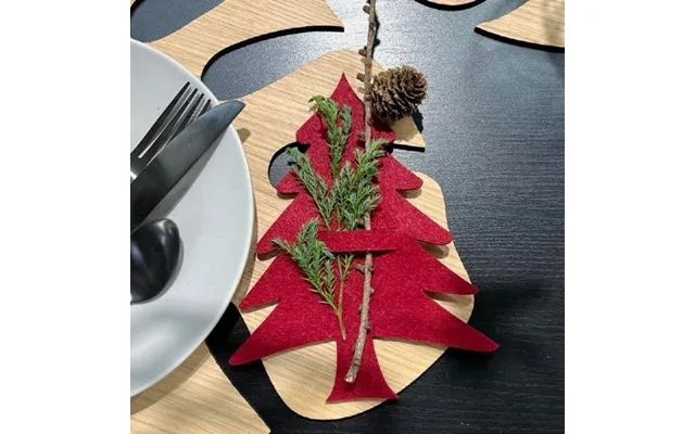 Juletræ Servietring Filt 4 Farver
