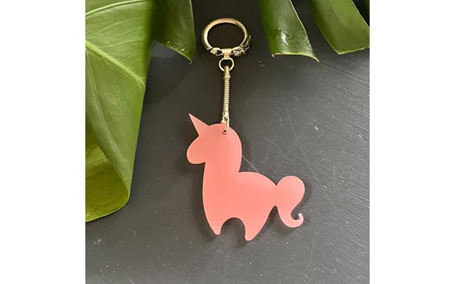 Nøglering Unicorn Lyserød Akryl