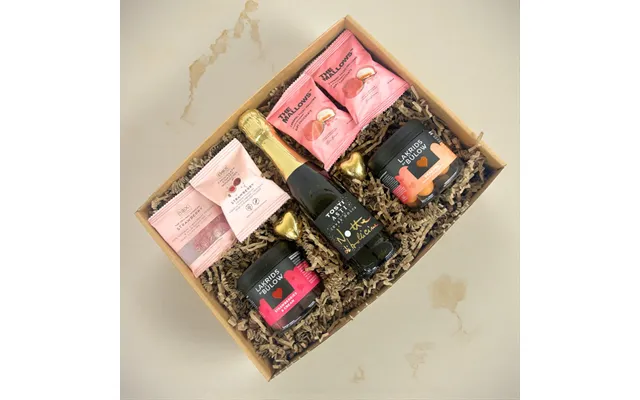 Gave Til Hende Til Valentinsdag Luksus Gaveæske Med Bobler - Chokolade & Lakrids
