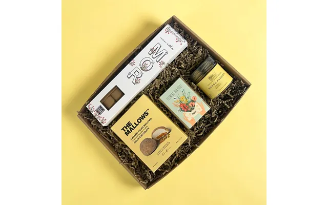 Gave Til Mor Kærlig Gave Med Lækkerier Og Blomsterbomber