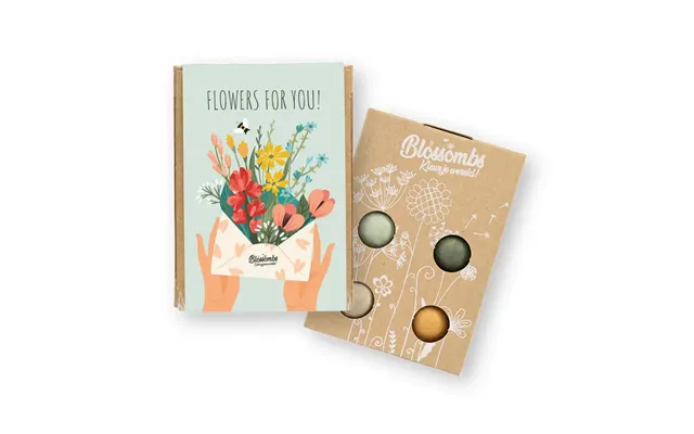 Gaveæske Flowers For You Med 4 Blomsterbomber