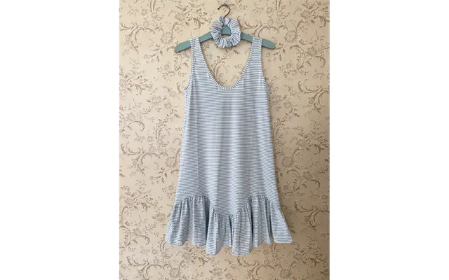 Gammelholm Copenhagen Hollyhock Dress Blue Stripe - M