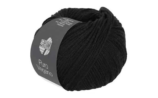 Lana Grossa Puro Vegano, Uldfrit Garn I Bomuld, Tencel Og Polyamid - 018 Sort