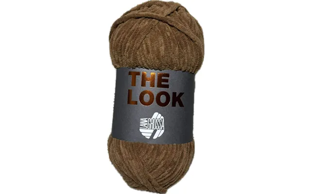 Lana Grossa The Look, Velourgarn I Polyester - 12 Brun