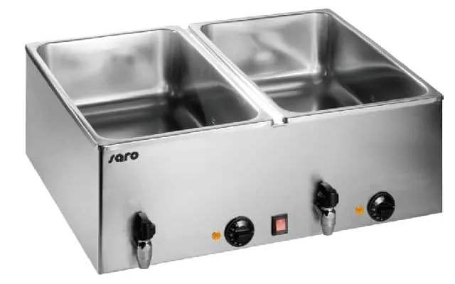 Bain Marie 2x1 - 4x0,5 Eller 6x1 3 Gn 150mm Dyb Saro