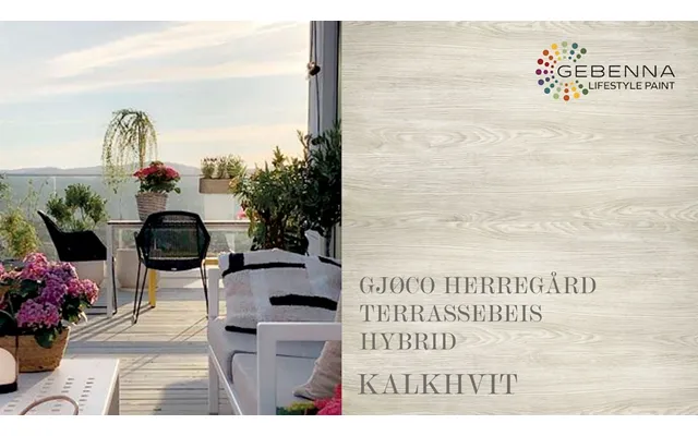Gjøco Hybrid Terrassebeis 6061 Kalkhvit 9 Liter