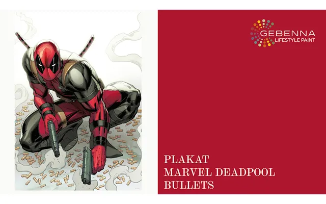 Plakat Marvel Deadpool Bullets 30x40 Cm