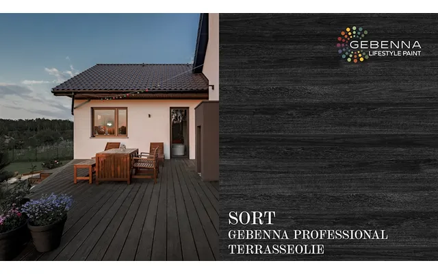 Storkøb Gebenna Professional Terrasseolie Sort 3 X 5 Liter