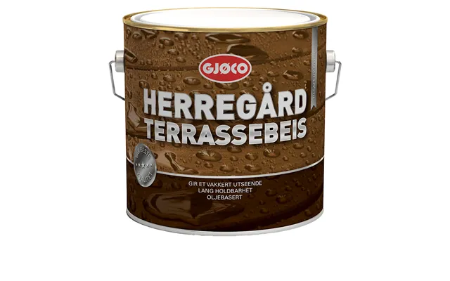 Storkøb Gjøco Herregård Oliebaseret Terrassebeis 5 X 9 Liter