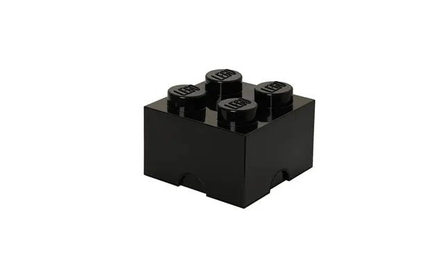 Legoâ Opbevaringsklods 4 Med Låg - Sort Opbevaringskasse