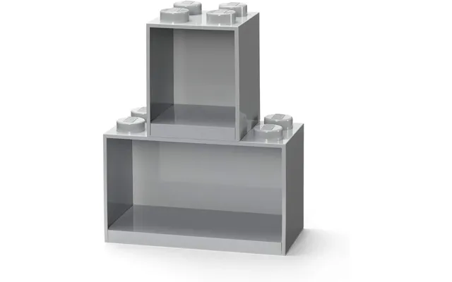 Legoâ Reolklods Sæt 8 4 - Lysegrå 2 Hylder Opbevaringskasse