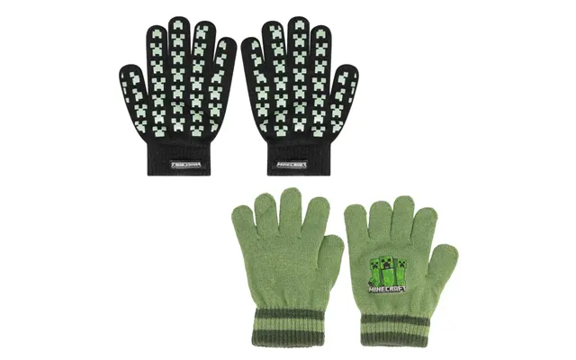 Minecraft Creeper Børnehandsker - One Size Assorteret