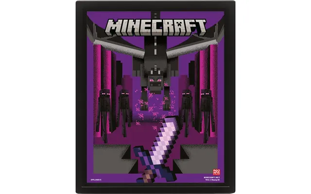 Minecraft Ender Dragon Duel Lenticular Poster Plakat - Geekd