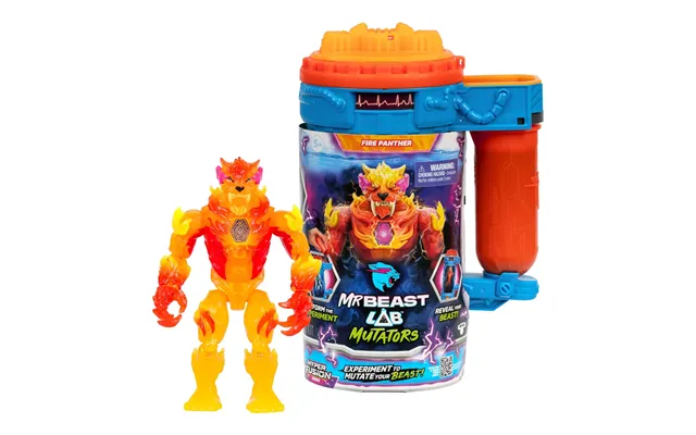 Mr. Beast Lab - Mutators, Mutation Chamber Flame Panther Figur