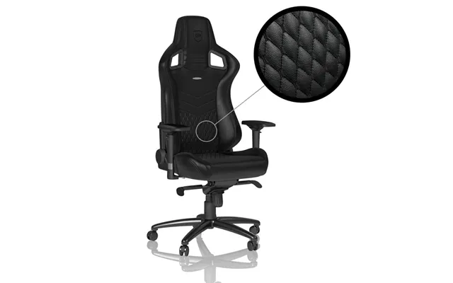 Noblechairs Epic Real Leather Black Black Stol - Geekd.dk