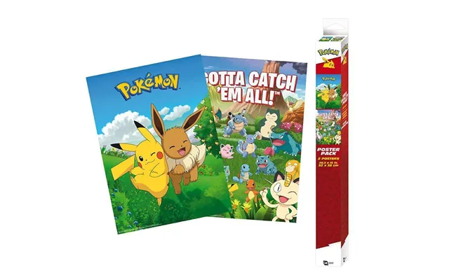 Pokemon - 2 Stk Plakater Lampe