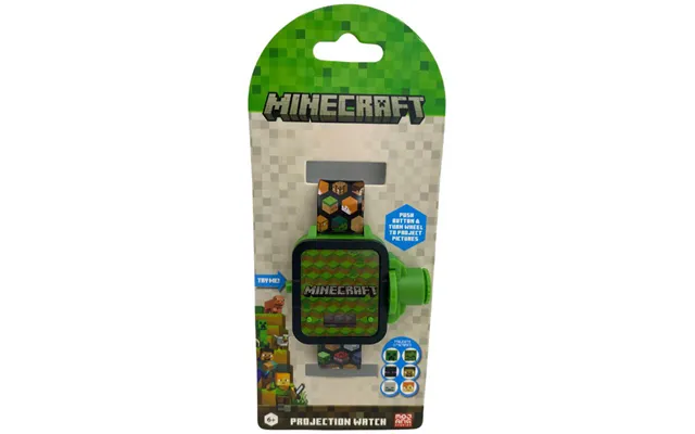 Projector Watch Lcd Minecraft - Digitalt Børneur Med Projektor