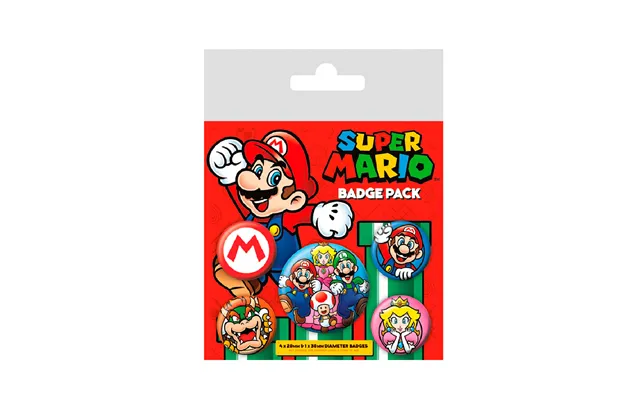 Super Mario Badge Pack Figur - Geekd.dk