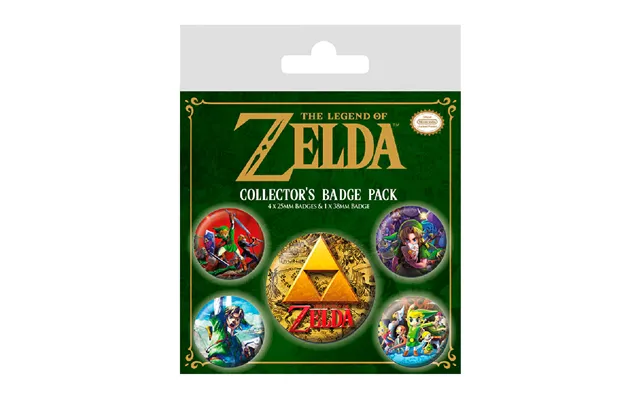 The Legend Of Zelda Classic Badge Pack Figur - Geekd.dk